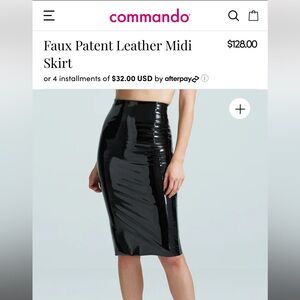 Commando Black Midi Pencil Skirt Cocktail